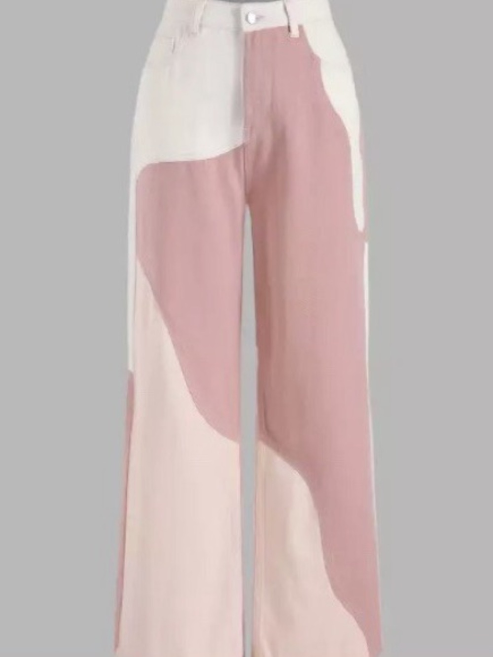 CIDER brand Two-Tone Pink and Cream Women’s Jeans size LARGE